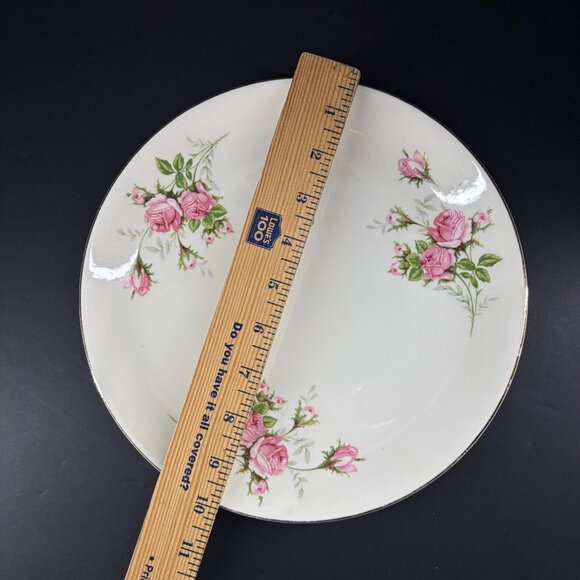 Royal Wilton 22K Gold Trim Vintage Floral Plate 10 Inch Round - Picture 6 of 8